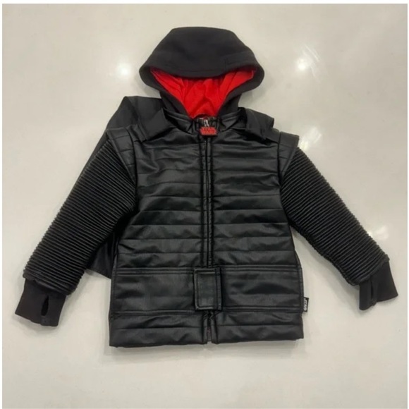Disney Star Wars Boys Faux Leather Jacket Sz 3 Darth Vader 98cm Halloween Cape - Picture 1 of 8